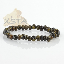 Green color amber bracelet